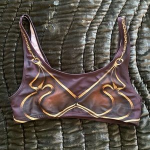 SOLD - Poprageous Princess Leia swim hutt splayer bikini top - Size S Star Wars